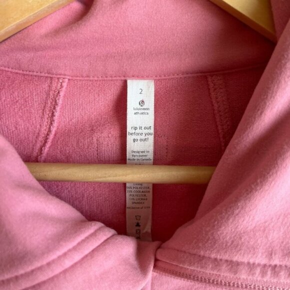 Lululemon Jacket Size 2 Pink Cropped Sleeve - Picture 11 of 13